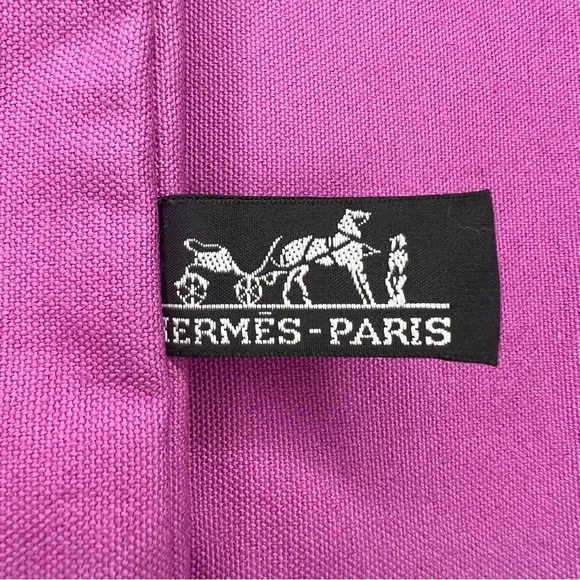 Hermès Paris Large Bora Bora Pink Cotton Canvas Flat Zip Pouch - Picture 3 of 14